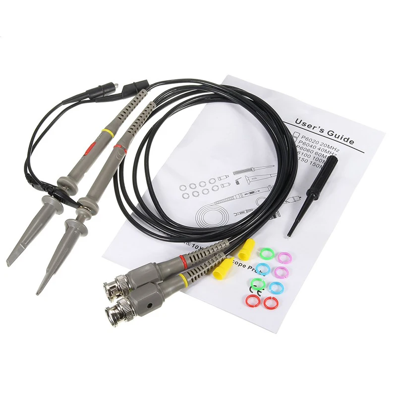 YEAPOOK P6100 100MHz Universal BNC Oscilloscope Probe with Accessories Kit (Pack of 2)