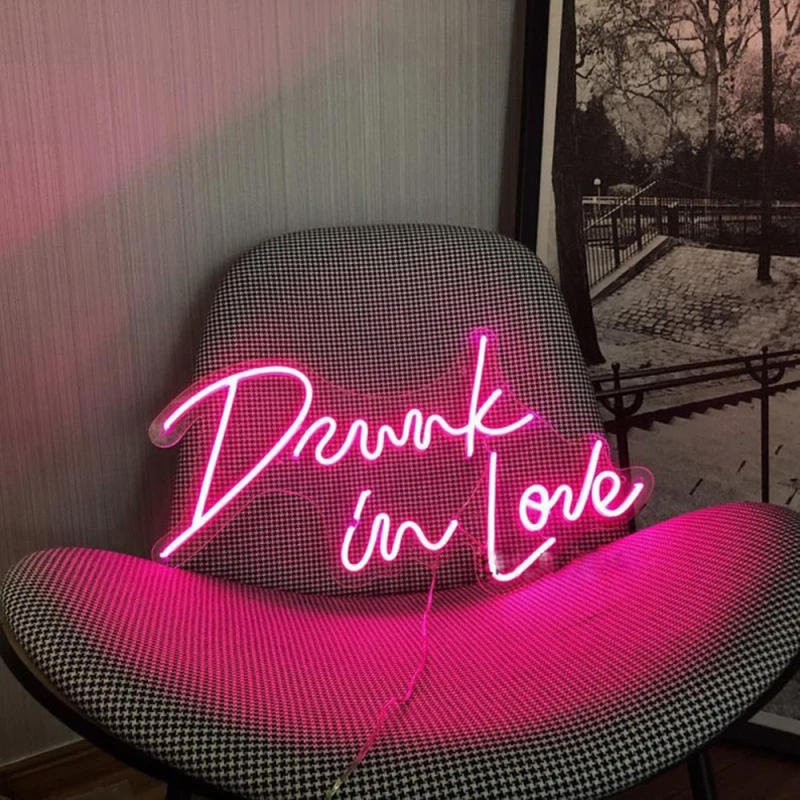 Drunk in love Custom Neon sign, Hands neon light sign, Hands Led neon sign, sign for wall, Neon wall decor, LED Neon Sign