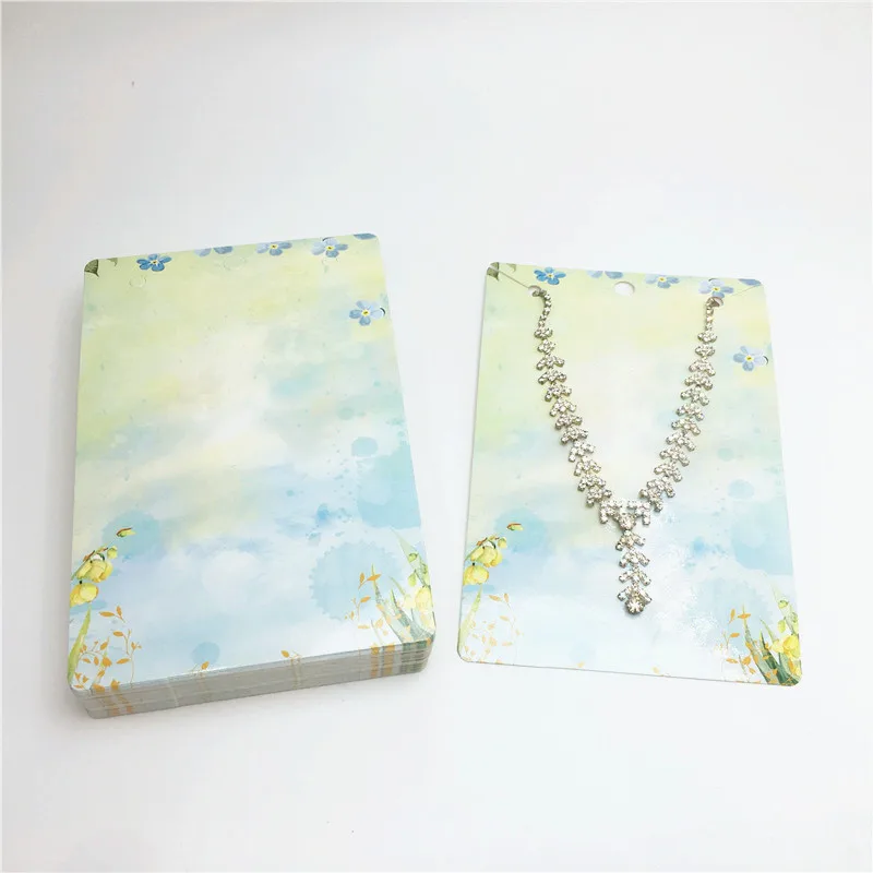 50Pcs Paper New Necklace Packing Cards 15*10cm Fashion Pendant Displays Card Women Set Jewelry Gift Card+50pcs opp bag