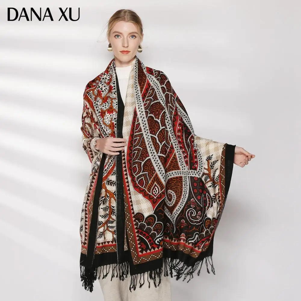 Fashion Winter Scarf For Women Cashmere Warm Plaid Pashmina Scarf Luxury Brand Blanket Wraps Female Scarves And Shawls 2020