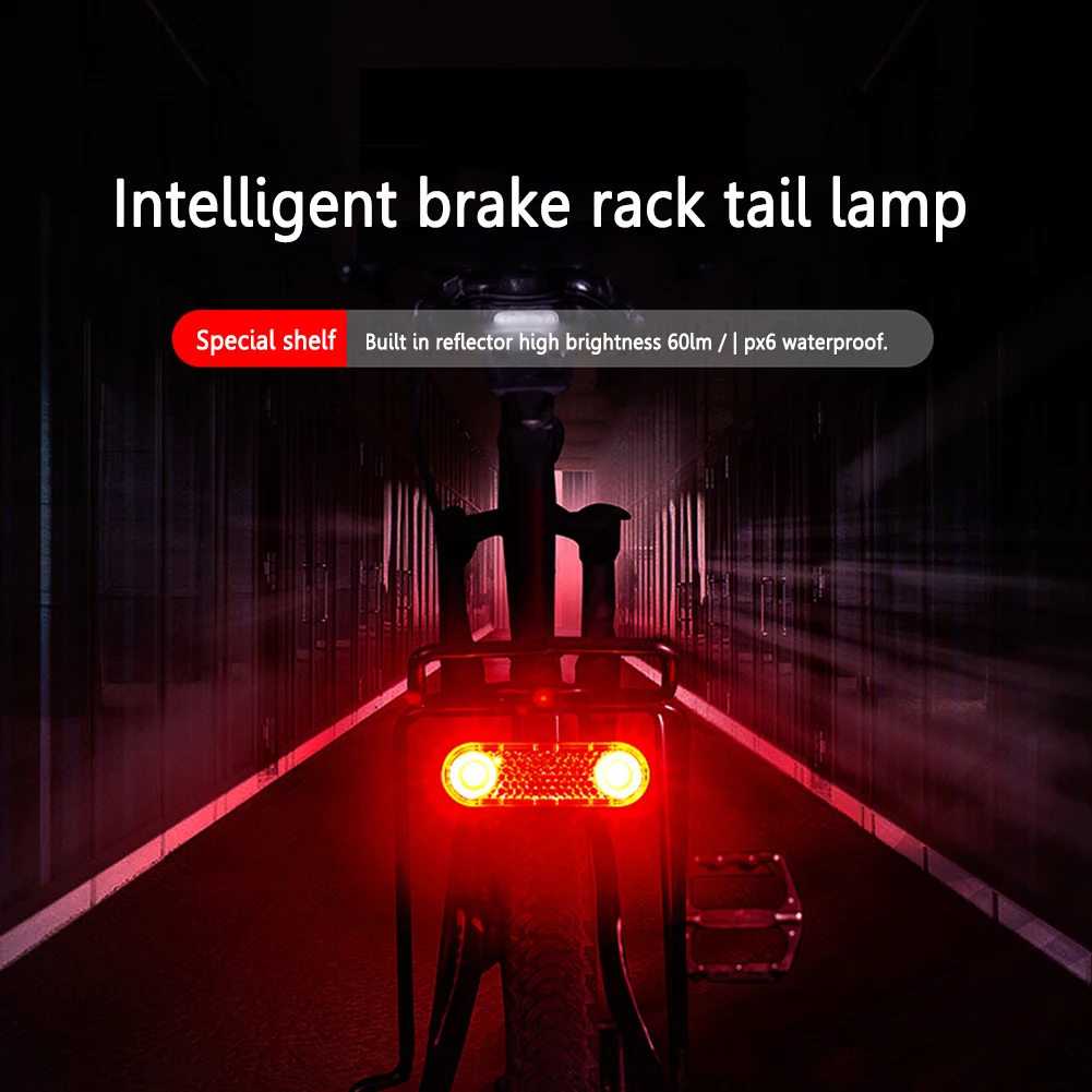 1-10PCS LED Bike Bicycle Rear Reflector Tail Light For Luggage Rack Night Riding Bicycle Safety Warning Reflective Tail Light