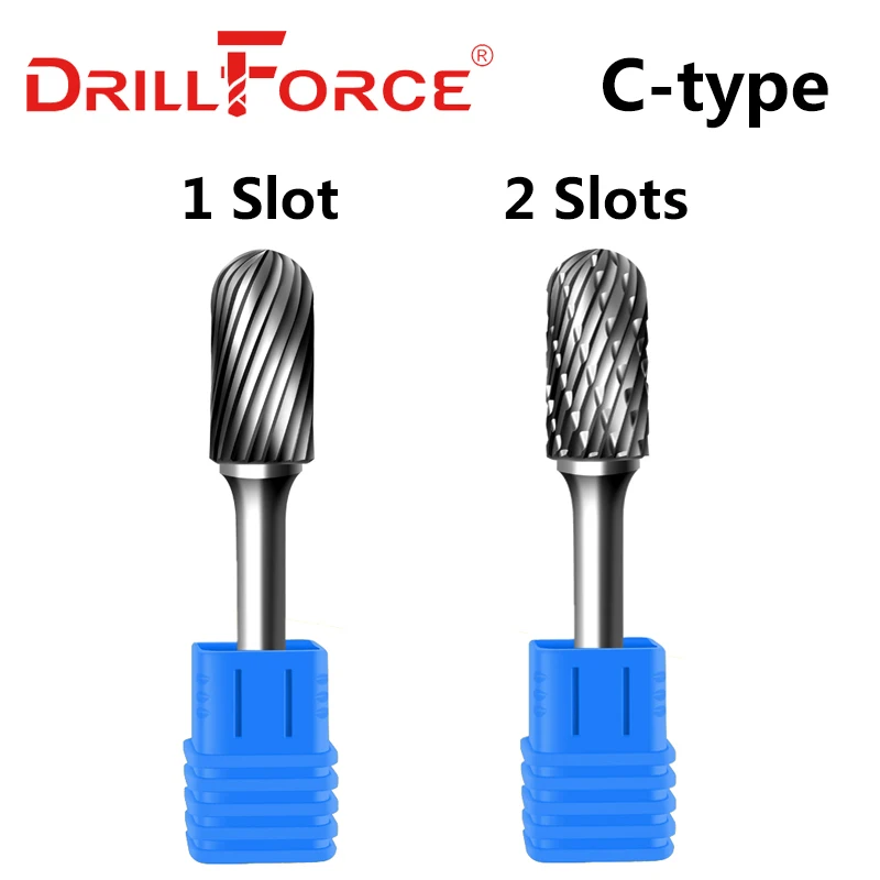 

Drillforce 1PC C/CX Type Tungsten Carbide Rotary File Point Burr Die Grinder Abrasive Tools Drill Milling Metal Wood Carving Bit