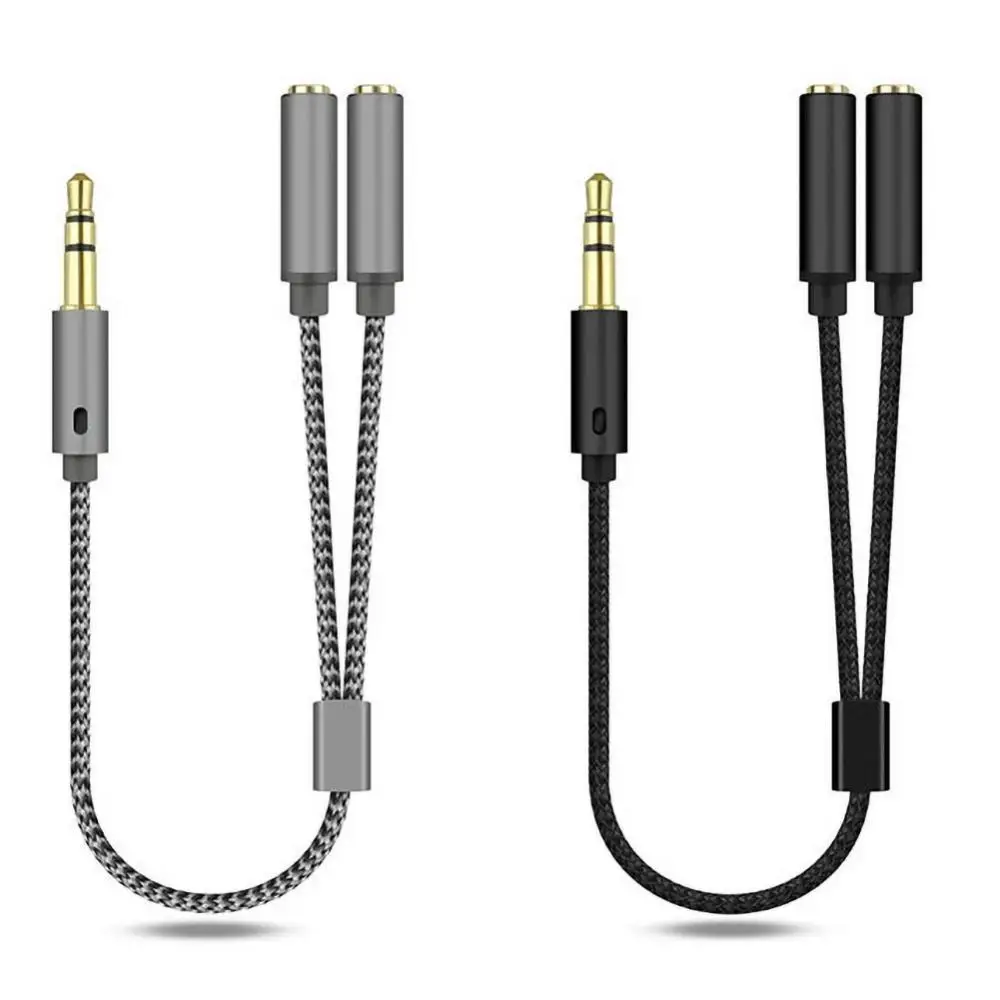 3 5mm audio cable Phone headset computer headset microphone combo conversion head adapter cable 3 5mm audio splitter