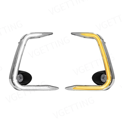 Imagen 2 del producto Luces de circulación diurna cromadas DRL para Toyota Corolla 2021 LED Levin 2019 2020, luces antiniebla, señal de giro de conducción de parachoques