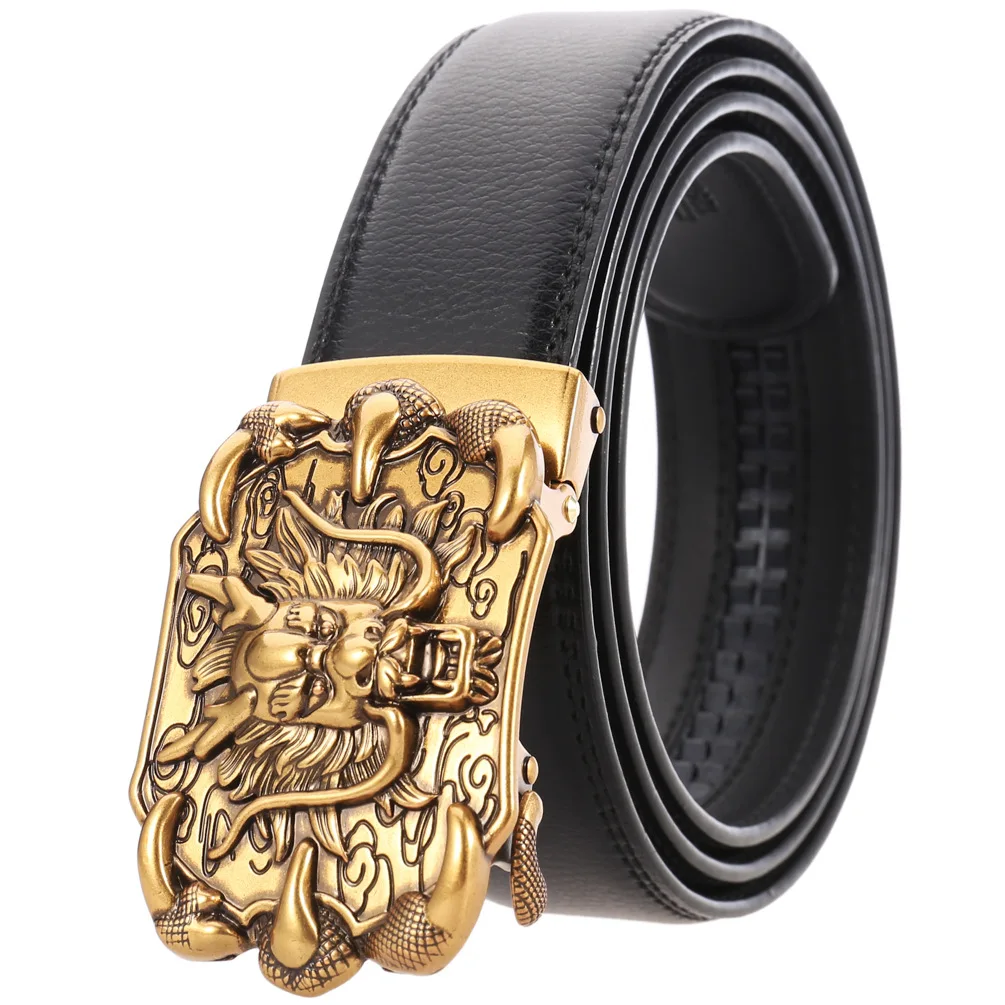 New Hot Selling Men Belt Fashion Alloy Automatic Buckle Belt Business Affairs Casual Decoration Belt Men's Belts Luxury Brand