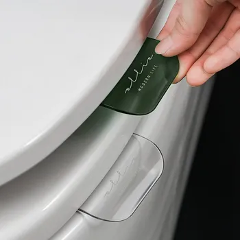 מכשיר מכסה טואלט דביק נייד לשירותים סניטריים ידית מושב טואלט מחזיק פלאפר ביתי DIY אביזרי חדר אמבטיה