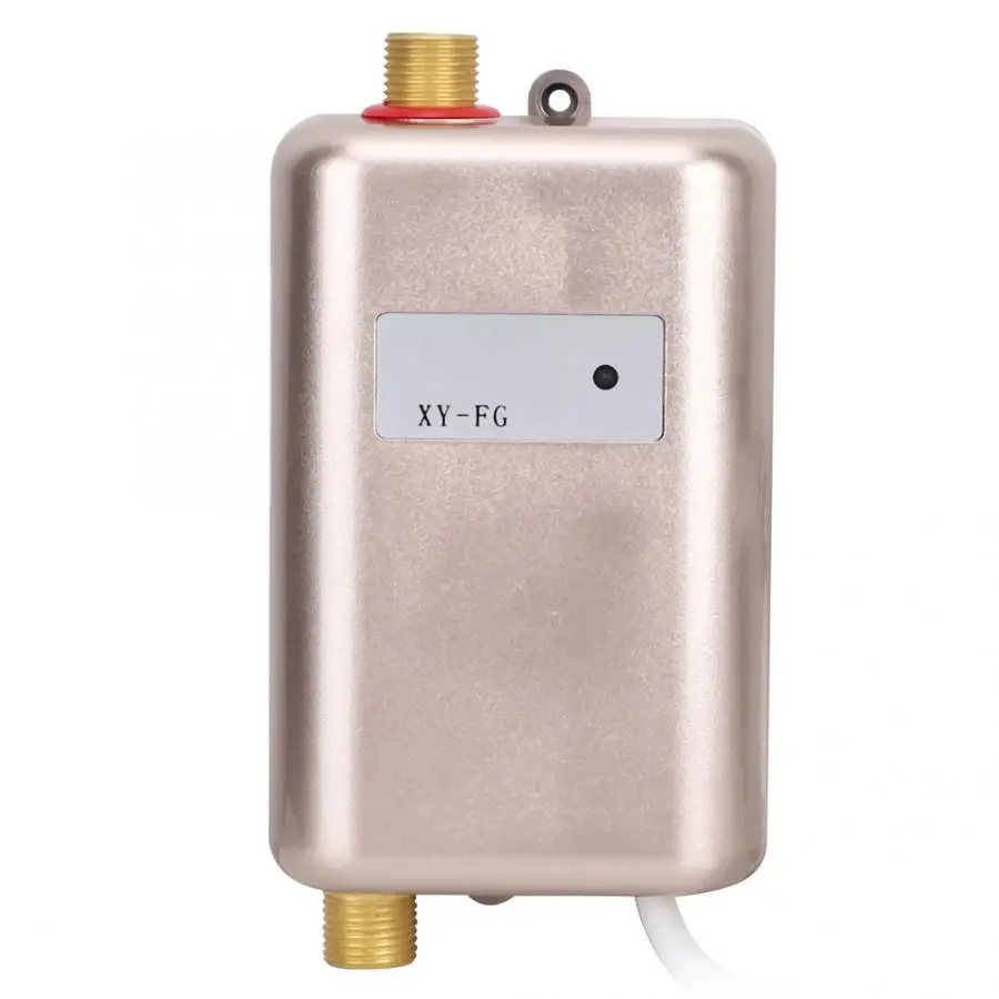 Electric Water Heater Hot Shower  Fast Heating Kitchen Bathroom Stainless Steel Instantaneous Tankless Water Heater 110/220V