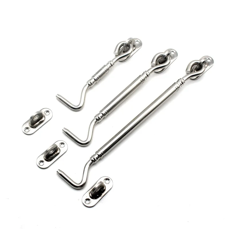 Door Latch Thickened Stainless Steel Door Swivel Window Holder Wind Hook Nail Door Hook Cabinet Hook With Screws