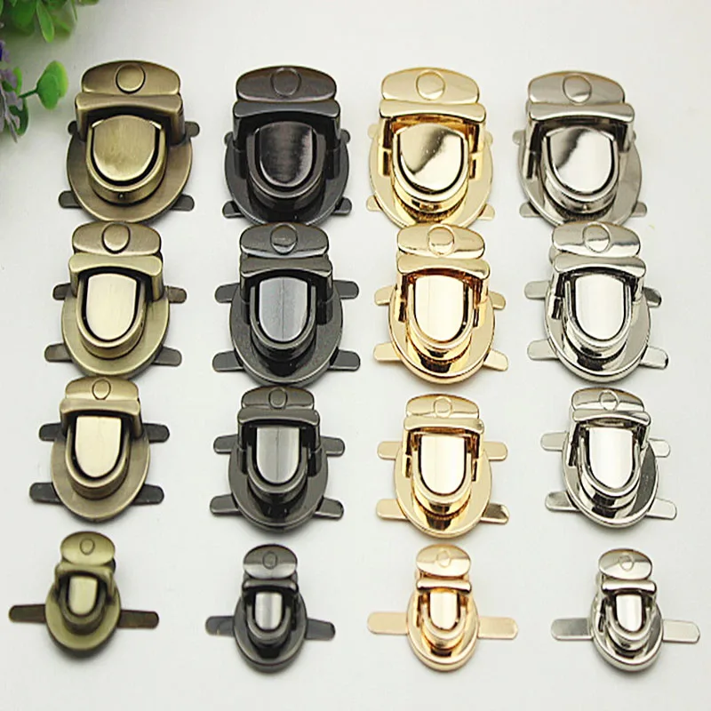 

10Pcs Different Sizes Metal Round Clasp Turn Twist Lock Buckle for DIY Handbag Bag Purse Hardware Closure Part Luggage Accessory