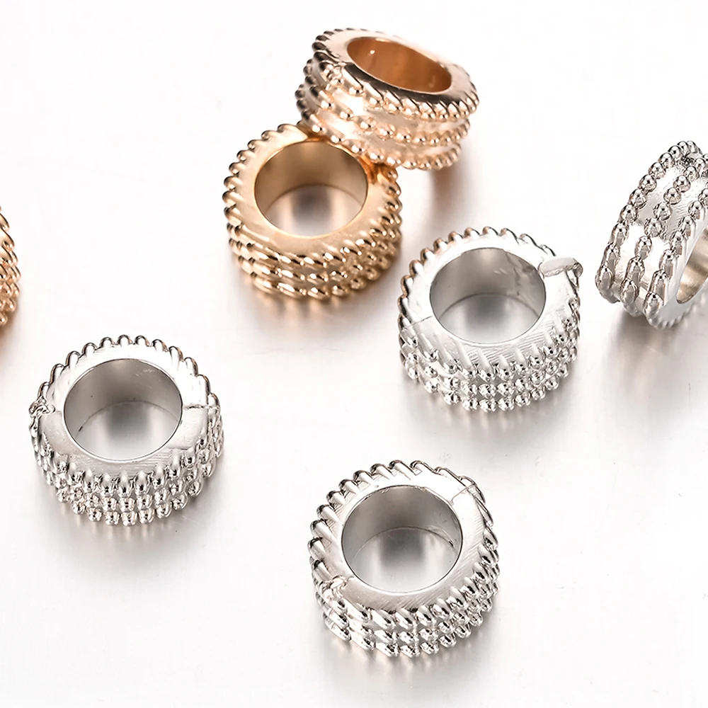 iYOE 50pcs Big Hole Plastic Wheel Spacer Beads Mix Loose CCB Beads For DIY Making Bracelet Jewelry Findings
