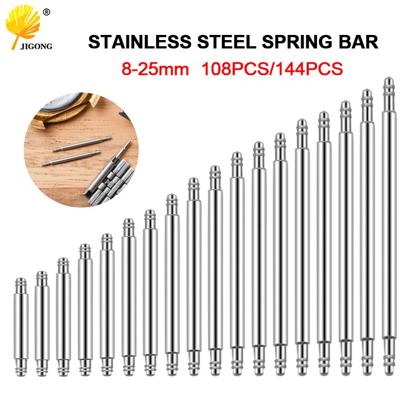 8-25mm Watch Band Strap Barrette Link Pins Watch Repair Link Pins Tool Set Professional Tool Accessories