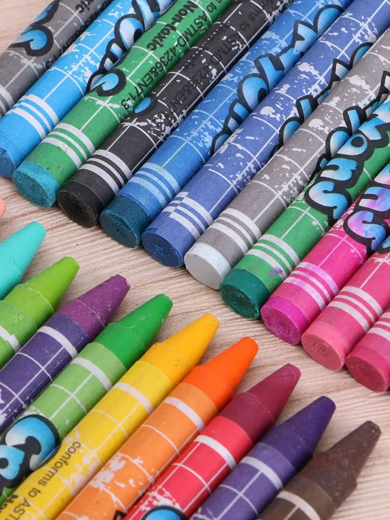 1 conjunto de cera crayon vara criança pintura segurança estudante desenho esboçar arte ferramenta colorido crianças pintura stik caneta 8/12/24 cores