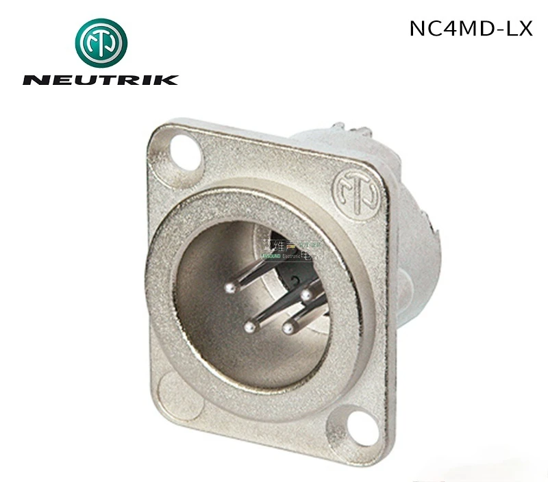 Switzerland NEUTRIK NC4MD-LX silver-plated four-core XLR male socket XLR four-core XLR base