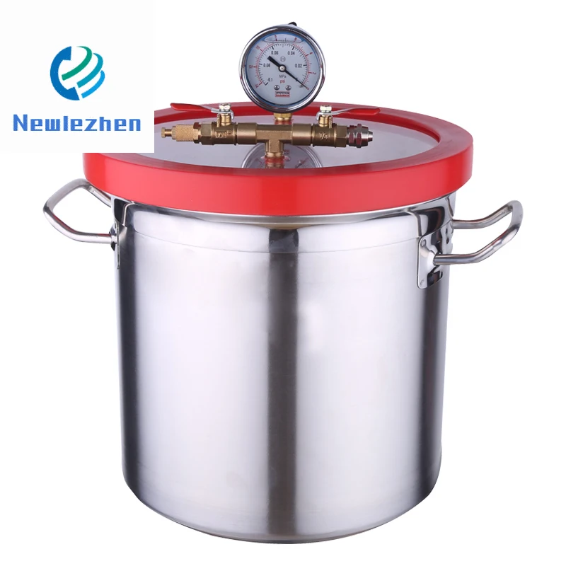 Stainless Steel 2 -6Gallon  Silica Gel Defoaming Deaeration Vacuum Barrel  Vacuum Chamber Degassing