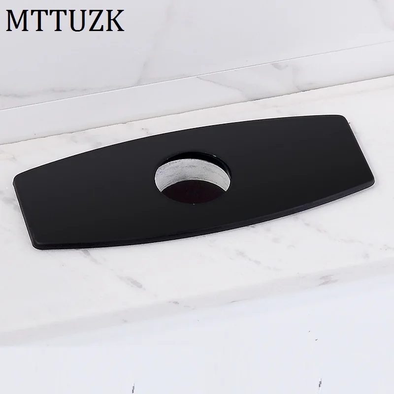 Kitchen Bathroom Faucet Accessories Black 6 inch Deck Mounted Basin Faucet 3 Holes to Single Hole Decorative Cover Plate