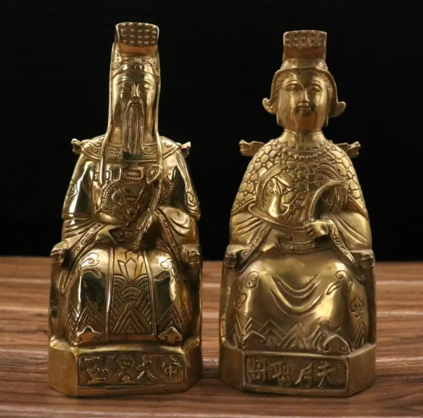 

Archaize brass Jade Emperor and Queen Mother of the West crafts statue