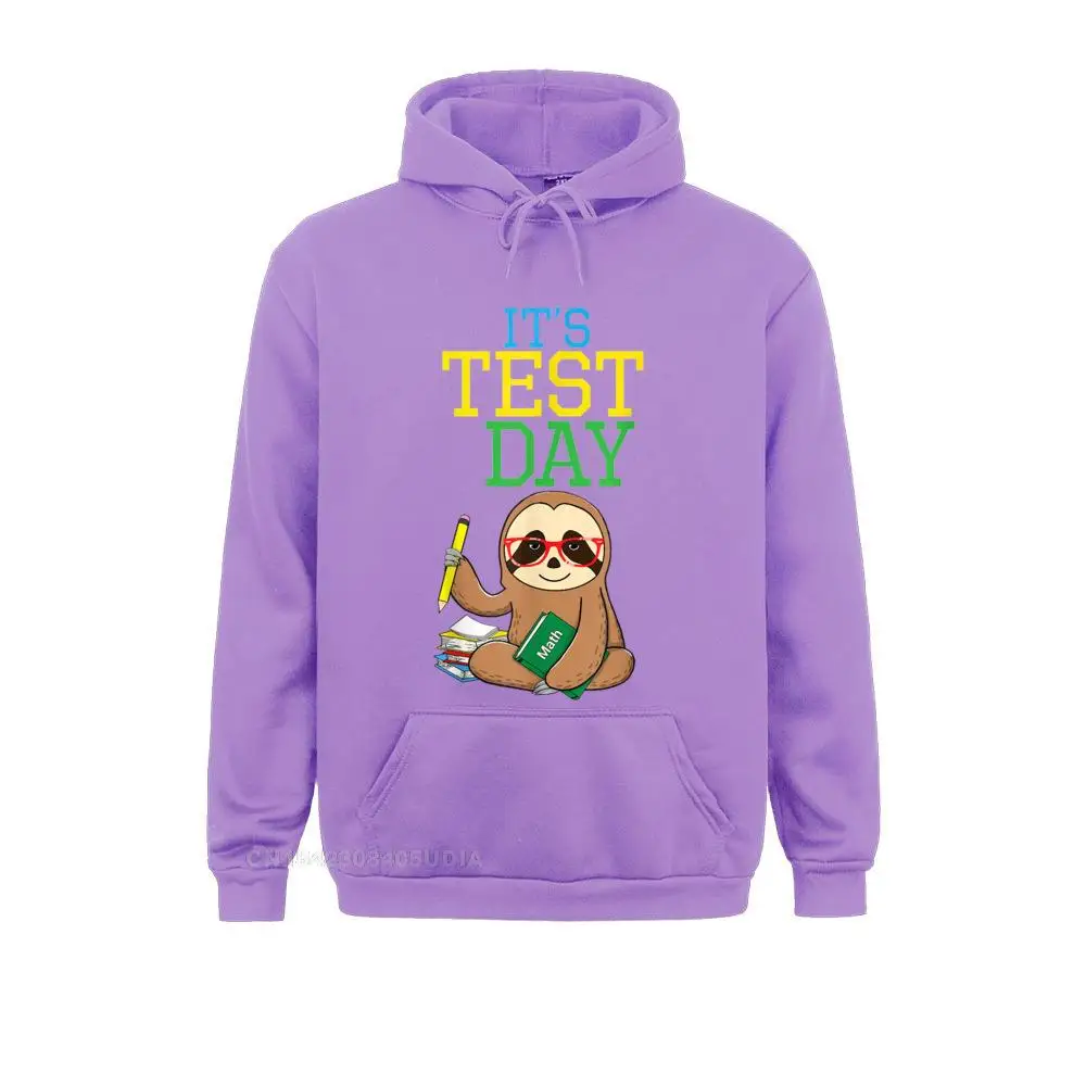 Test Day Teacher Sloth Testing Exam End Of Year Funny Hoodie Women's Fashion Hoodies Summer Sweatshirts Casual Long Sleeve Hoods