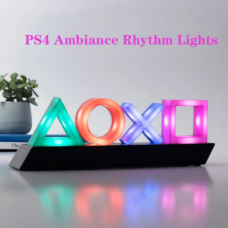 Voice Control Decorative Light Room Mood Flash Lamp Icon Modeling  House Colorful Atmosphere  Game Lampstand Led Lights for ps4