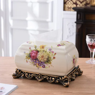 

American living room household multi-functional tissue box storage box remote control tea table new Chinese style creative drawi