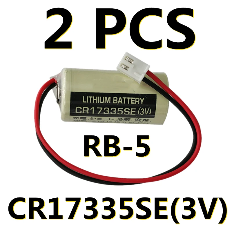 

2 PACK Original New For FDK RB-5 CR17335SE(3V) CR17335 3V PLC Lithium Battery With Connector For KOYO RC Series R13B060003