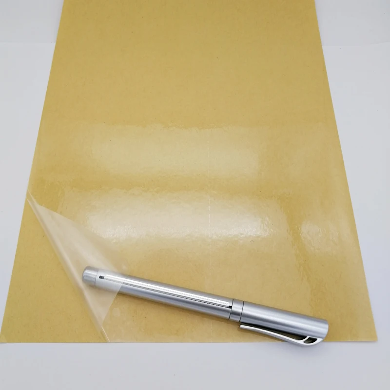 25 Micron THIN A4 Blank Self Adhesive Transparent/Clear PVC Label Sticker Paper for Laser Printer or Used as Lamination Film
