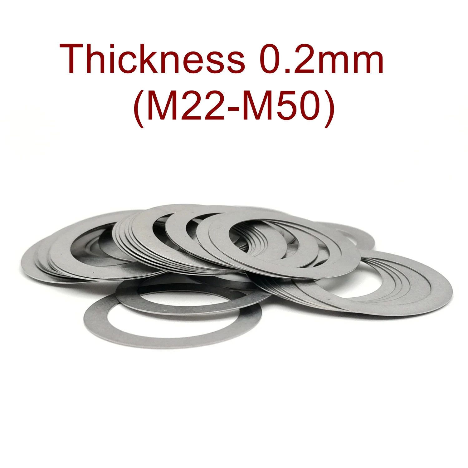 

Thickness 0.2mm Stainless steel Flat Washer Ultra thin gasket High precision Adjusting gasket M32-M50 Thin shim SUS304