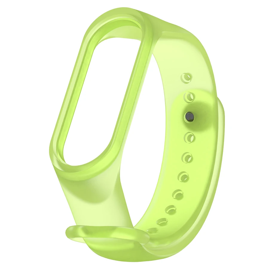 For xiaomi mi band 5 6 transparent strap new colorful miband 4 strap silicone mi band 4 3 belt replacement for xiaomi mi 4 band