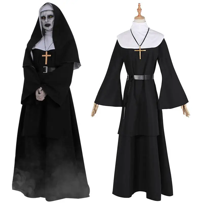 Horror Films Cosplay Cross Ghost Halloween Costume The Conjuring Women Halloween Costume The Nun Cosplay Costume