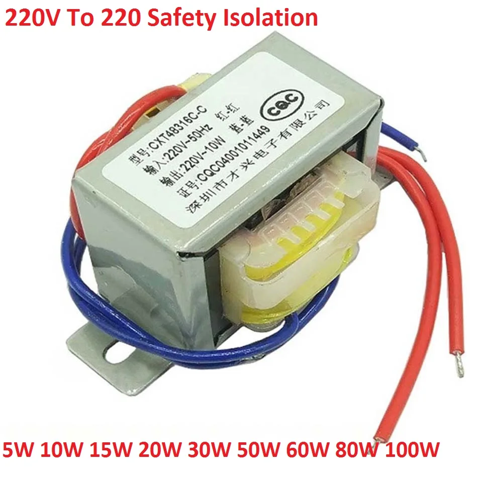 5W 10W 15W 20W 30W 50W 60W 80W 100W Isolation/Power Transformer Input AC 220V~50HZ Output AC 220V 1:1 Safety Isolation