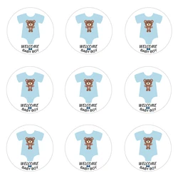 24/48pcs Sticker Seal Label Candy Box Decoration DIY Gifts Bag Stickers Baby Shower Baptism Gender Reveal Birthday Party Decor