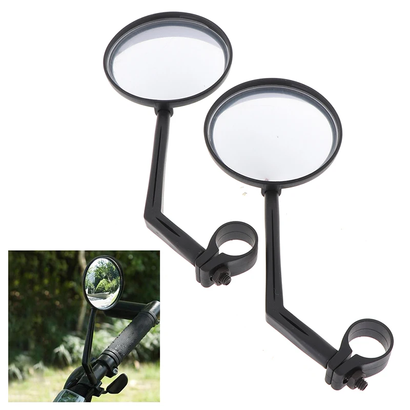 

Black Convex Safety Rearview Mirror Car Mirror Put The Motorcycle Mountain Bike Bicycle Glass Side Mirrors for Easy Installation