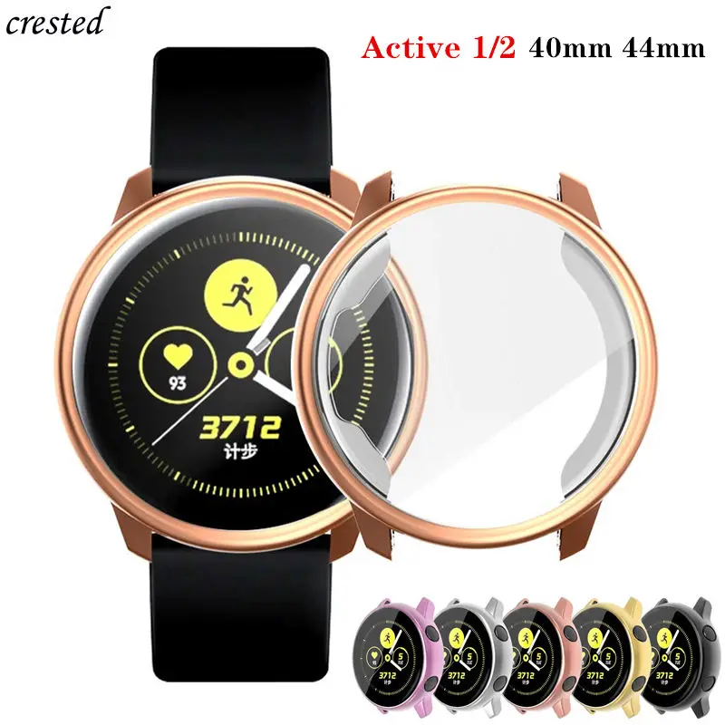 Case For Samsung galaxy watch active 2 40mm 44mm cover bumper Accessories Protector Full coverage silicone Screen Protection