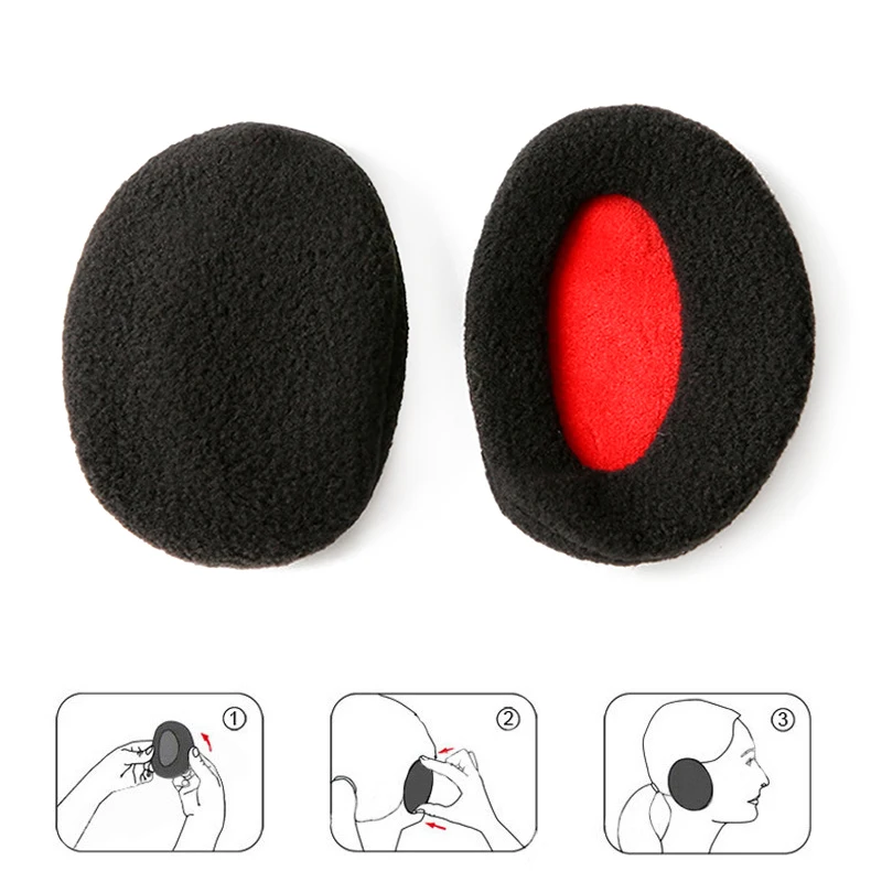 Orejeras de invierno para hombres y mujeres adultos, calentadores de oreja sin banda, cubierta de oreja plegable para deportes al aire libre