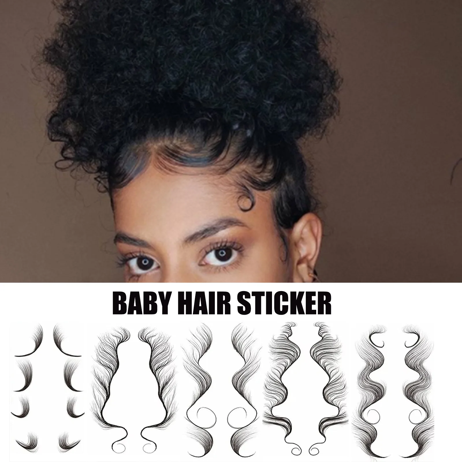 New Baby Hair Tattoo Stickers Sexy Temporary Tattoos For Women HairArt Realistic Sticker Waterproof Tatto Fake Hairstyle Tattoos