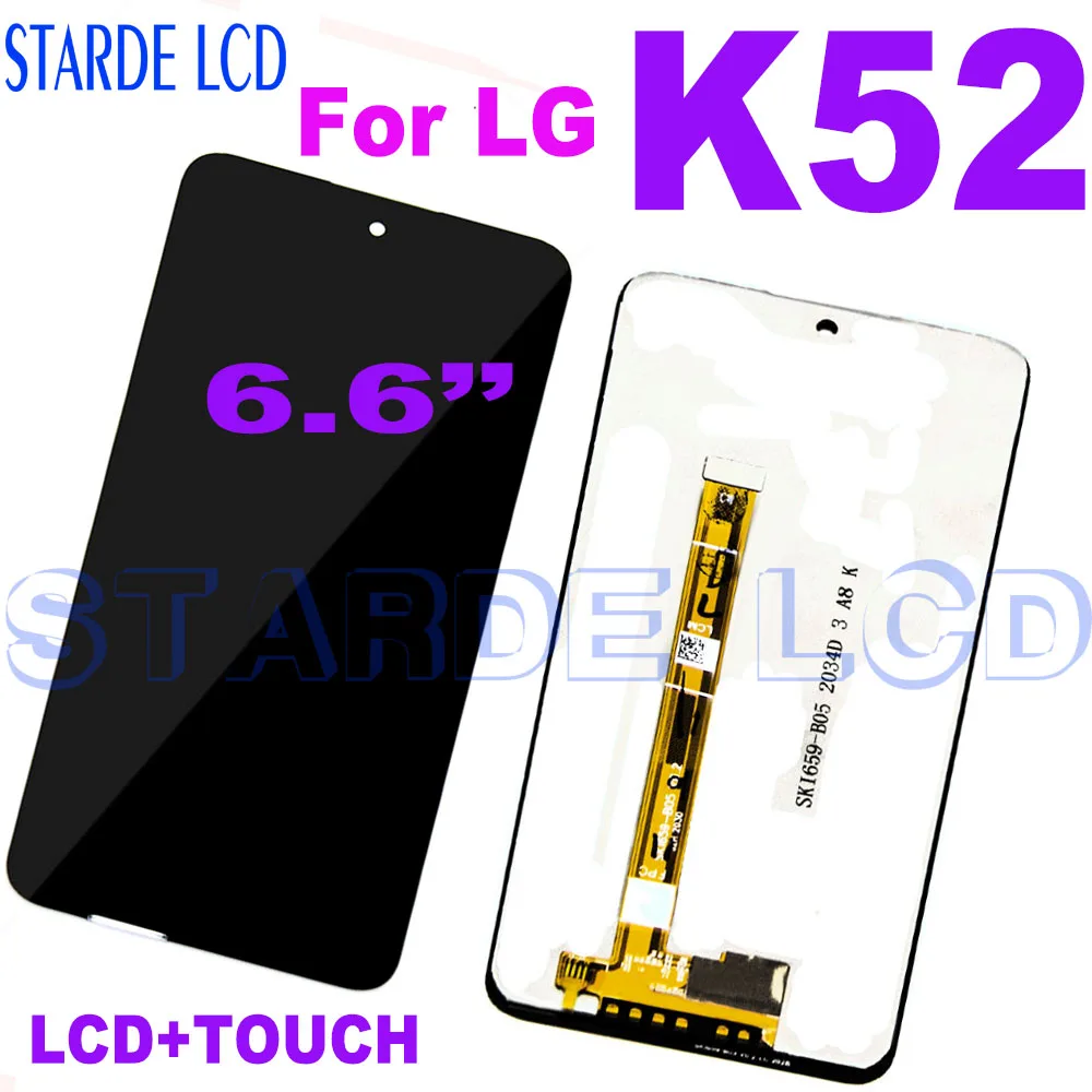 

New 6.6" For LG K52 LCD Display Touch Screen Digitizer Panel Assembly Replacement Parts For LG K52 Display Replacement