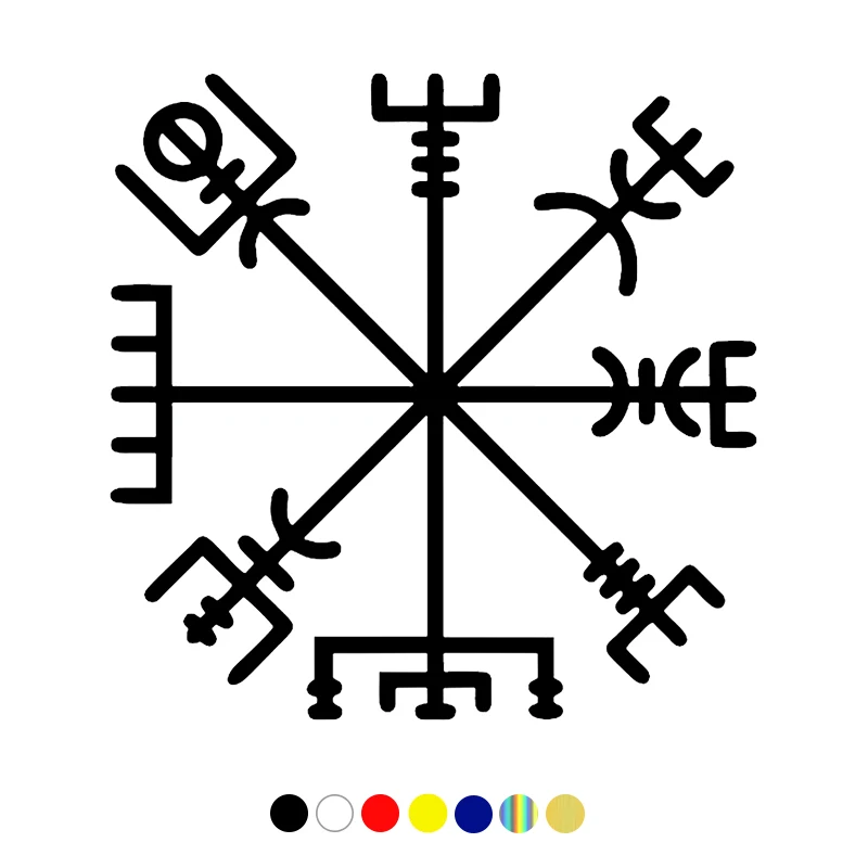 

CS-569#Various Sizes Colors Viking Rune Vegvisir Talisman funny car sticker and decal vinyl auto car stickers choose size