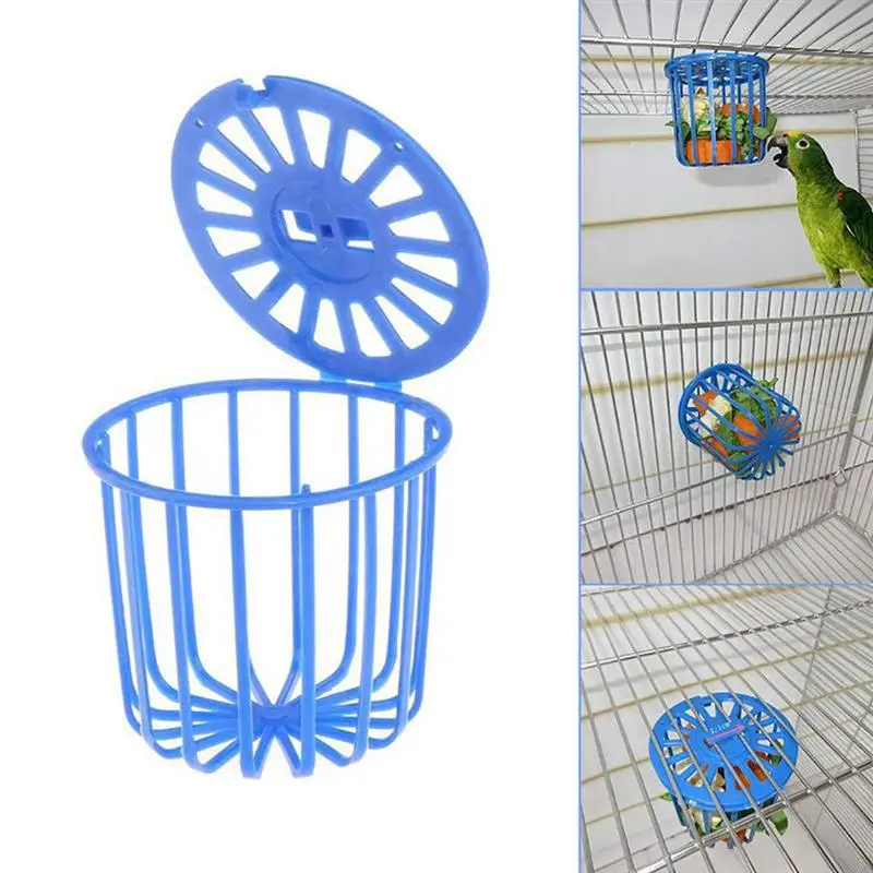 Legendog 1pc Creative Multi-Purpose Cage Hanging Toys Bird Fruit Vegetable Feeder Basket Parrot Feeder Pet Feeding Supplies