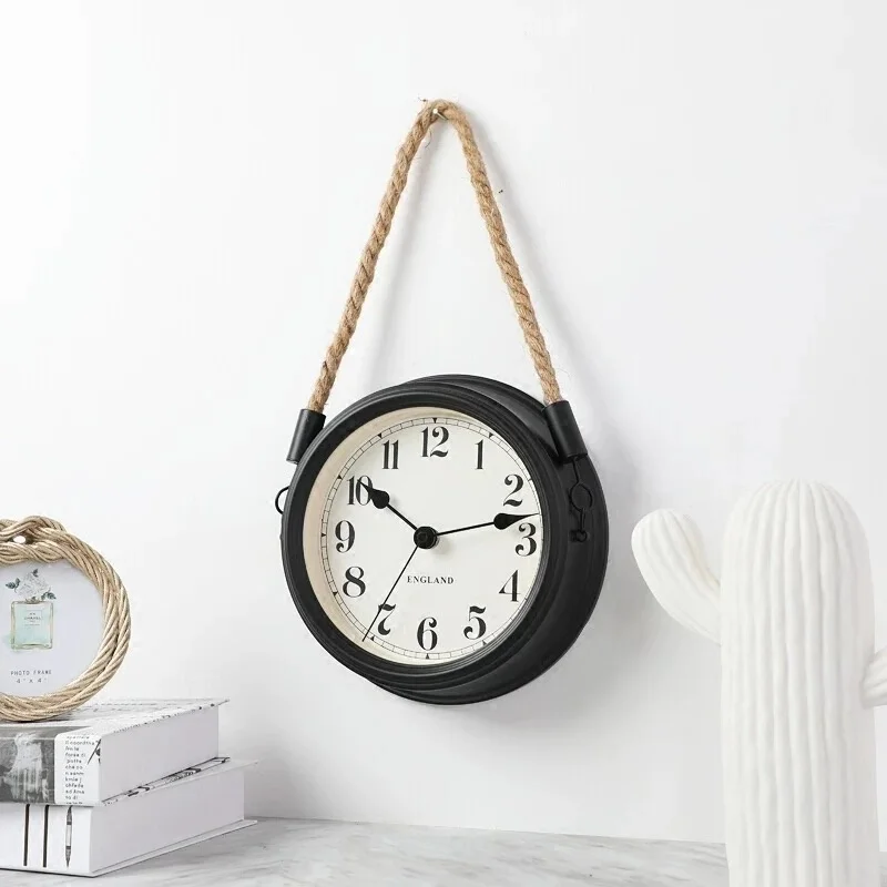 Metal Wall Clock Vintage Decor Home Living Room Wall Hanging Decoration Accessories Kitchen Room Decorative 3D Creative Clock