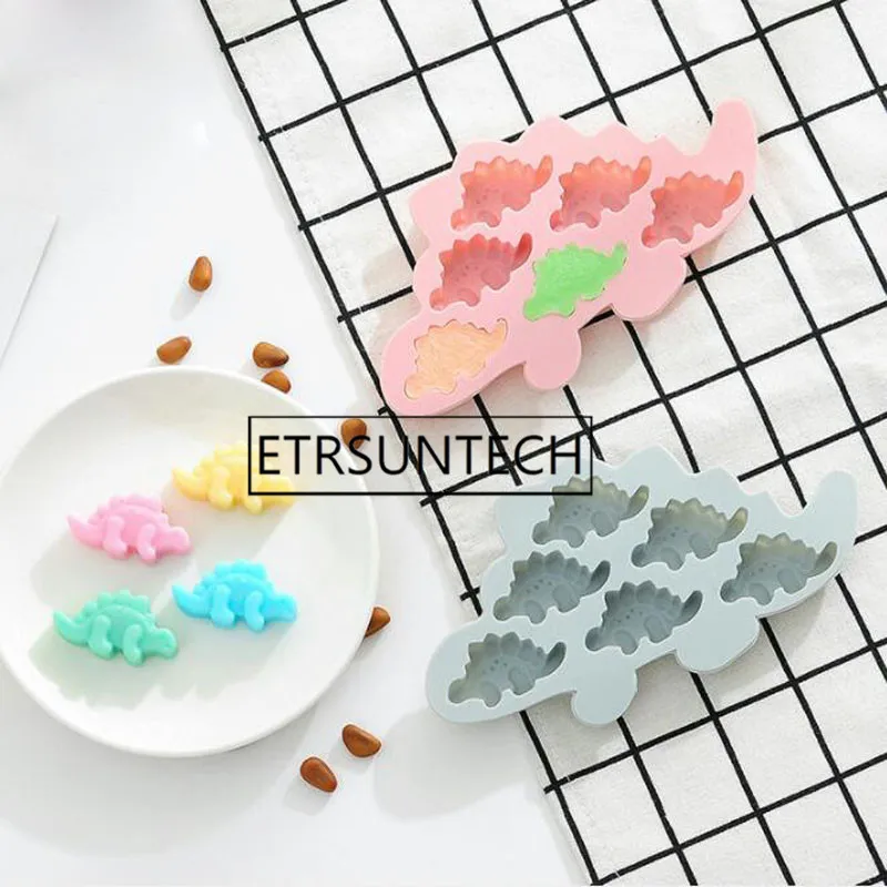 100pcs Mini Dinosaur Silicone Mold Cute Fondant Mold Cake Decorating Tools Ice Cube Tray Chocolate Baking Mold