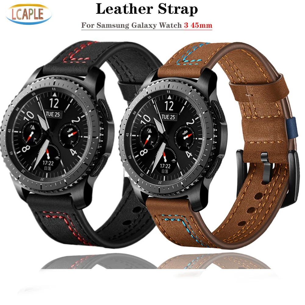 

Leather strap For Samsung watch 3 45mm Galaxy Gear S3 frontier 46mm correa amazfit gtr 47mm HUAWEI watch GT 2 2e Pro 3 band 22mm