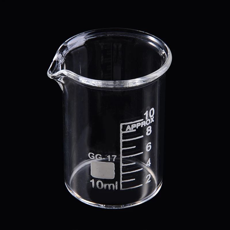 5pcs/set 5/10/25/50/100ml Glass Beaker  Laboratory Measuring Cup Glassware For School Study Lab Glass Beaker Set