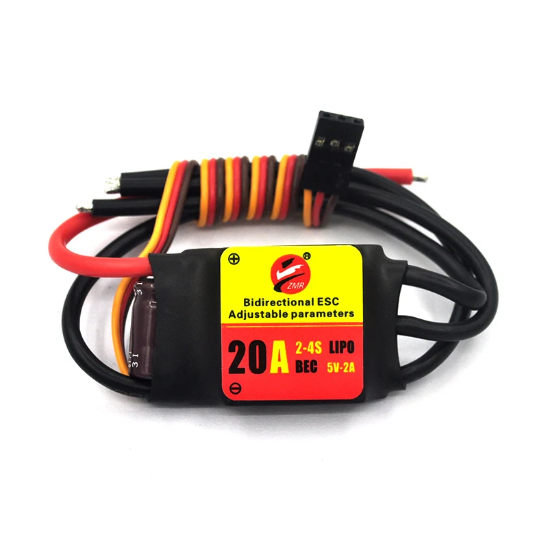 ZMR 12A 20A 30A 40A 60A 80A 100A Bidirectional Adjustable Brushless ESC + Program card for RC Car Pneumatic Underwater Propeller