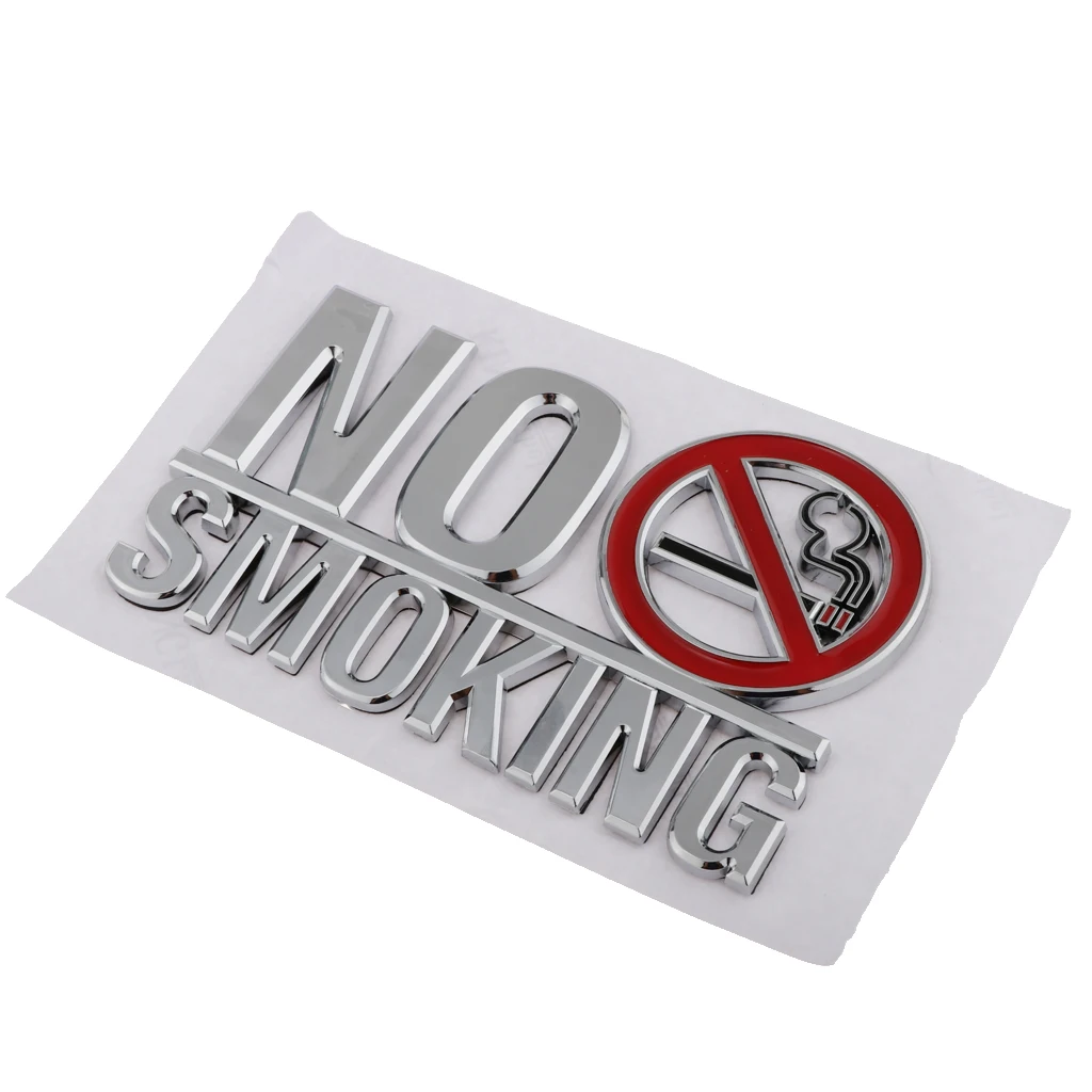 Sticky Acrylic No Smoking Warning Sign Bar Pub Decor Wall Sticker Plaque