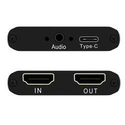 HDMI to USB 2.0 TYPE C Video Capture Card Full HD UVC Playback Card for Live Streaming Support vMix OBS Studio