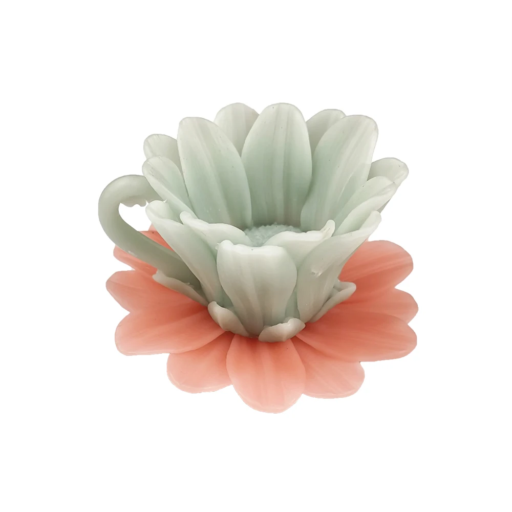 PRZY-Silicone Daisy Rose Peony Mould, Flower Cup, Soap Molds, Fondant Soap Molds, Handmade Mold, Clay Resin Candle Mould