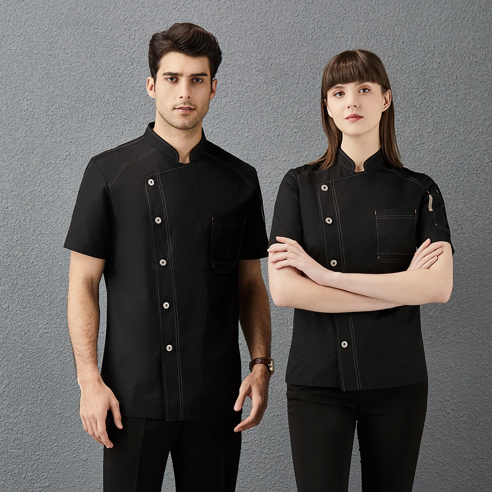 2022 New Chef Clothes Uniform Restaurant Kitchen Cooking Chef Coat Waiter Work Jackets Professional Uniform Overalls Outfit