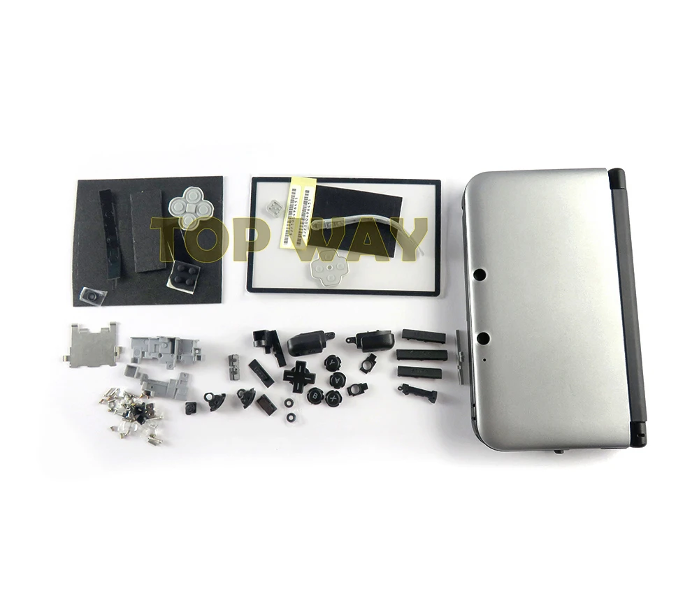 1set Full Set Case Shell Housing Cover For Nintend 3DS XL LL High Quality with button rubber parts Housing Shell Case