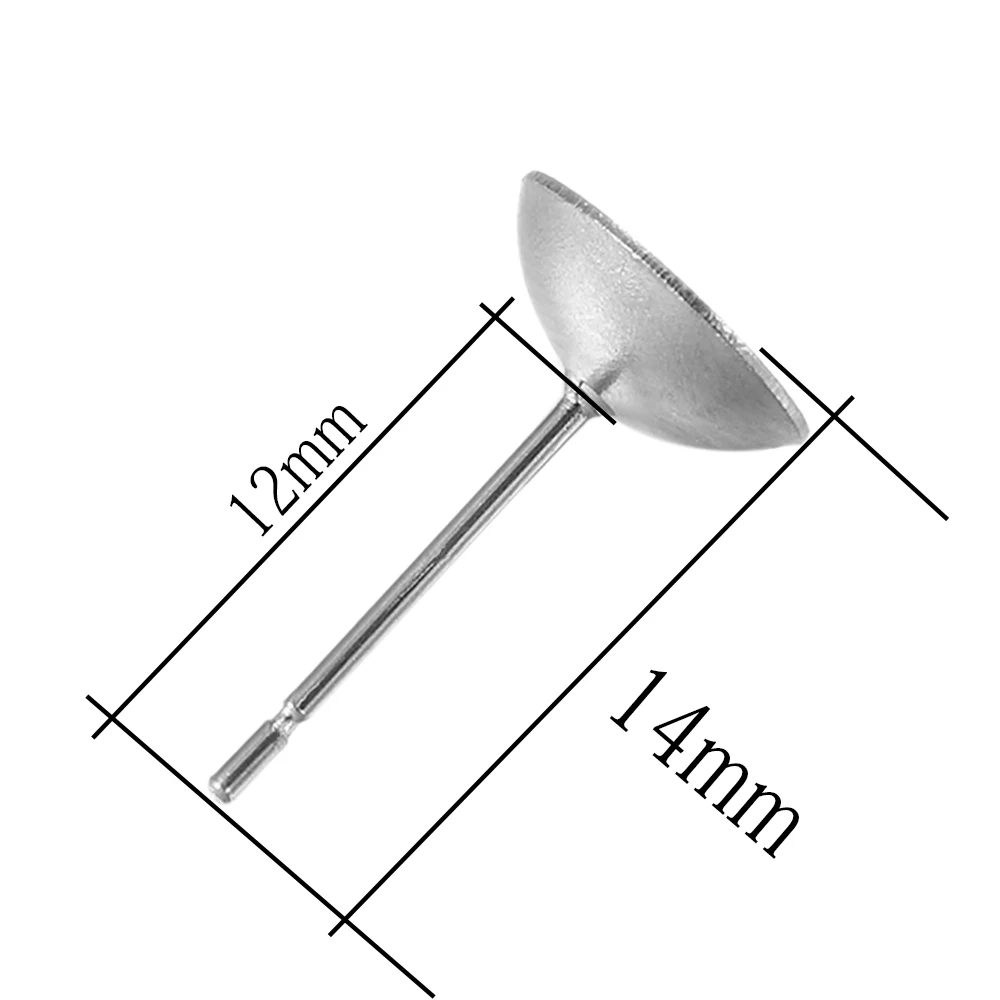 Pendientes en forma de taza de acero inoxidable, accesorios de pasador de poste de oreja, fabricación de joyas DIY, Base en blanco, se adapta a