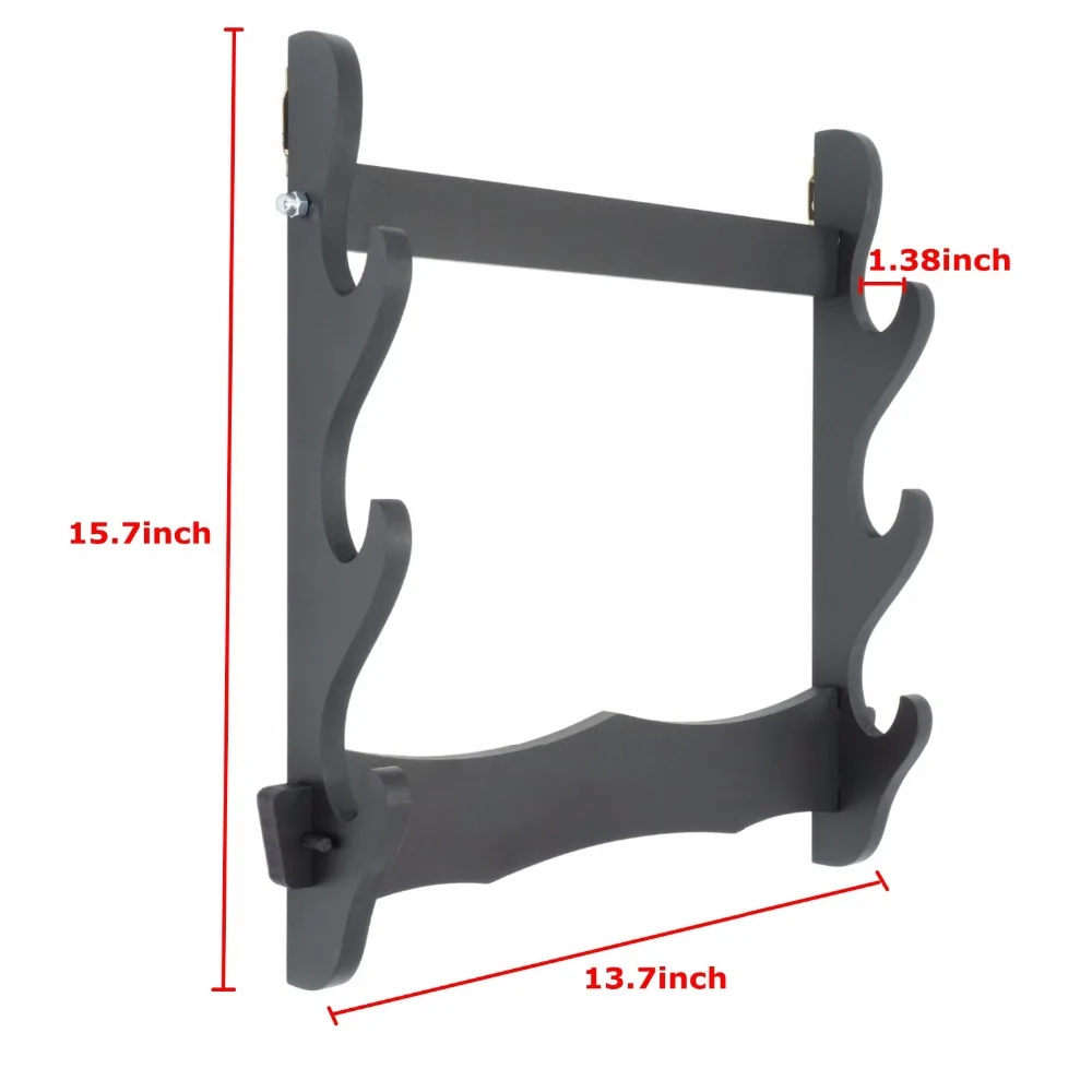 Sword Holder Wall Mount Japanese Samurai Sword Display Stand Hanger Bracket for Japanese Katana Wakizashi Tanto 3 Layer