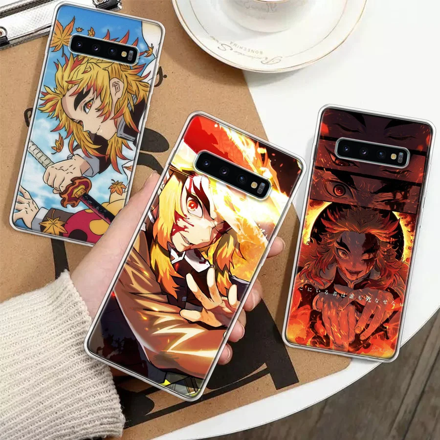 Demon Slayer Rengoku Kyoujurou Silicon Call Phone Case For Samsung Galaxy A51 A50 A71 A70 A41 A40 A31 A30 A21S A20E A10 A6 A7 A8